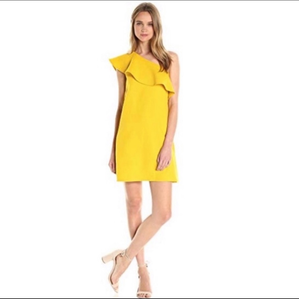 Cupcakes & Cashmere One Shoulder Shift Dress